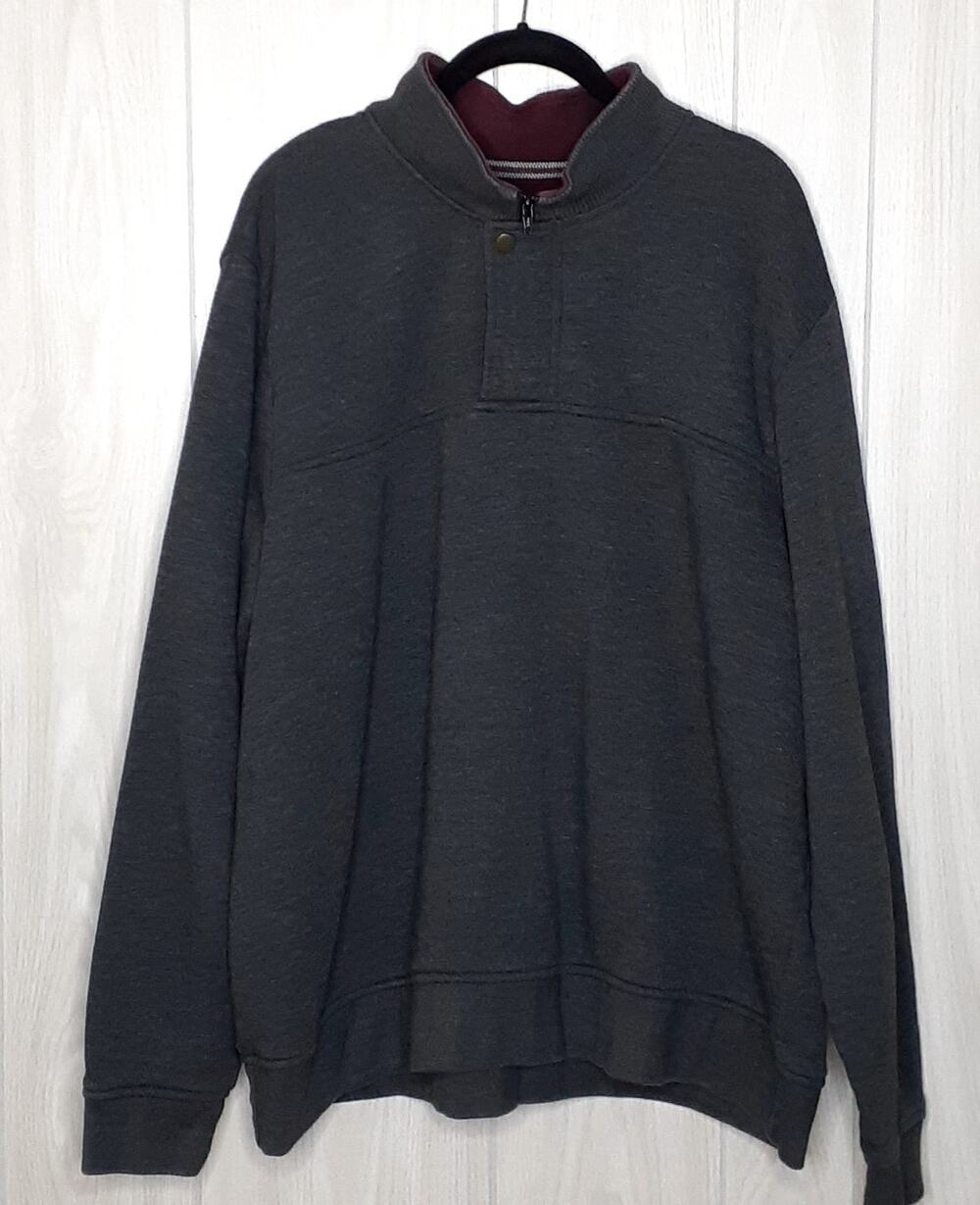 Orvis Sweatshirt Mens XXL Quarter Zip Neck Snap 1/4 Zip Sweater Outdoor comfort